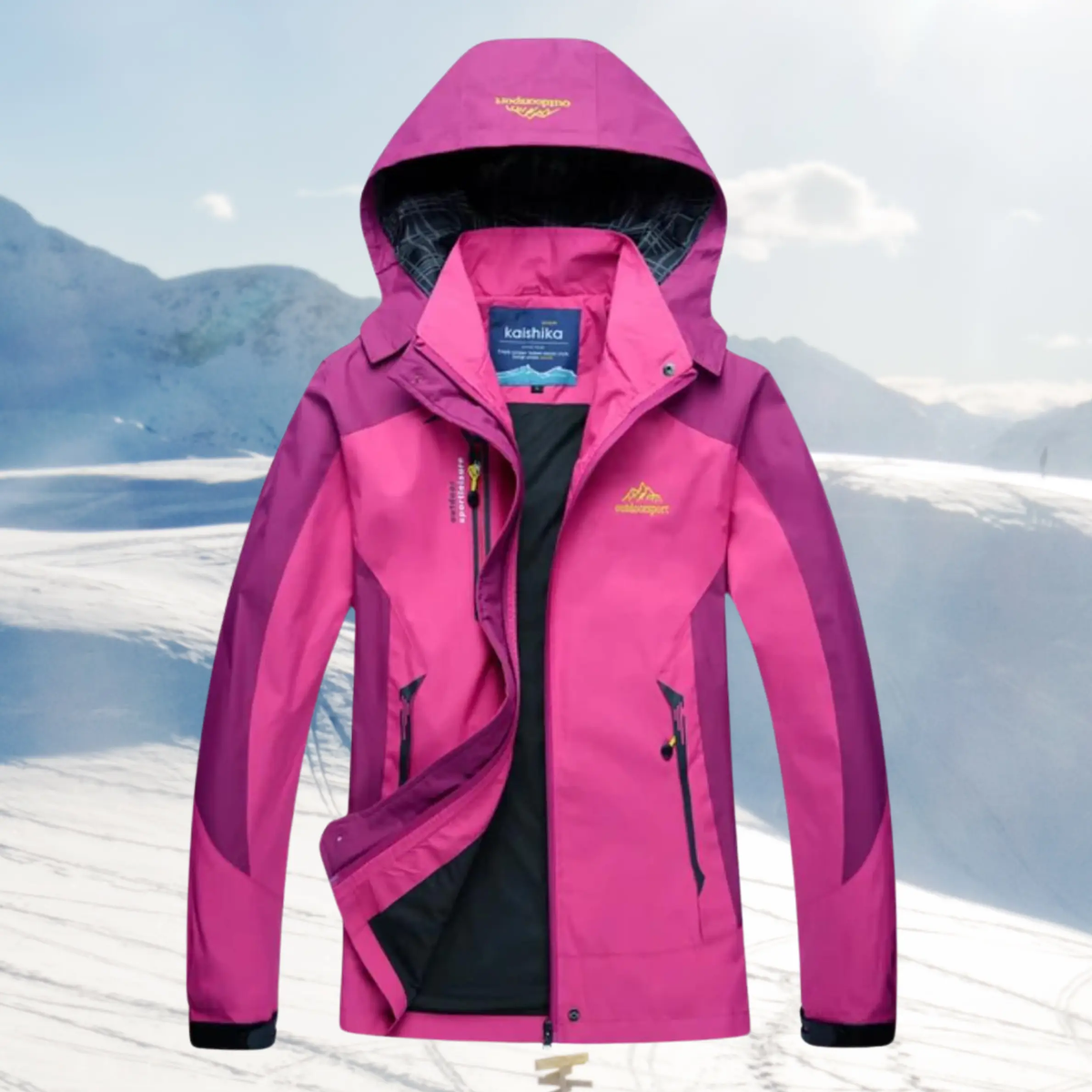 Women's wind and water resistant all-weather jacket versatile outdoor silhouette everyday wear