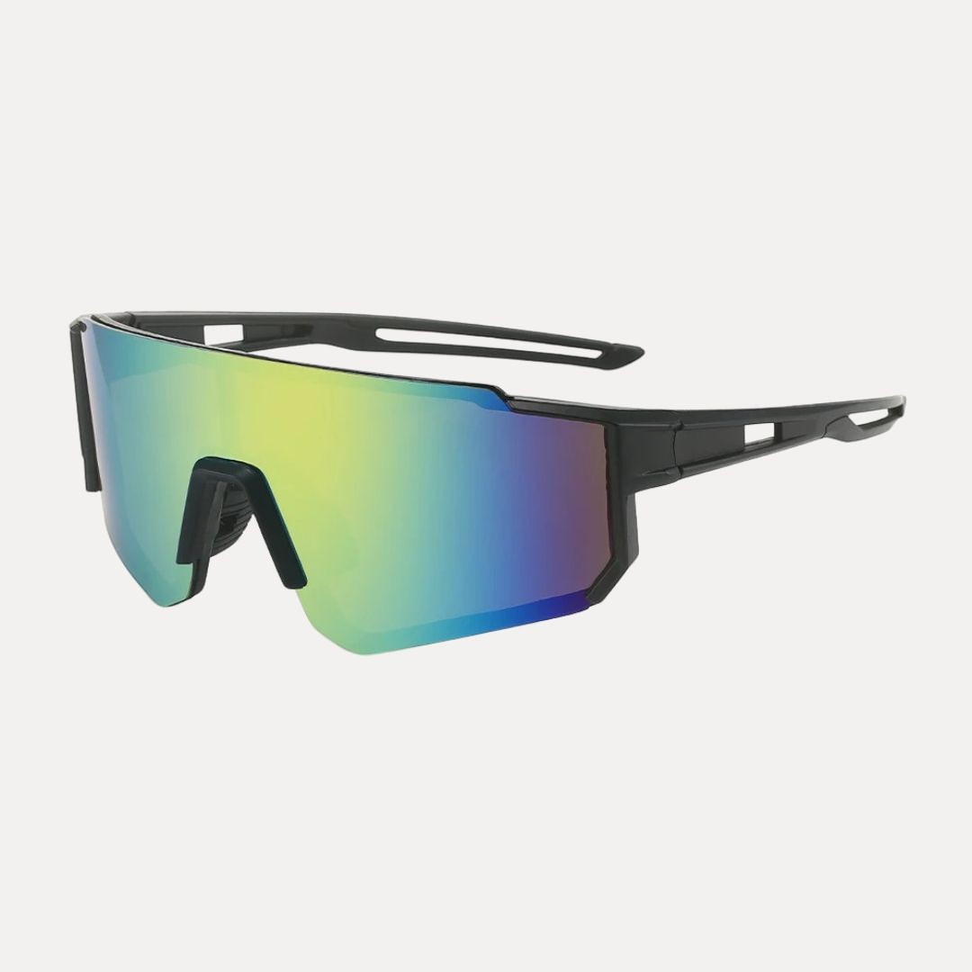 Windproof cycling sunglasses with polarized lenses, UV protection, and aerodynamic lightweight frame