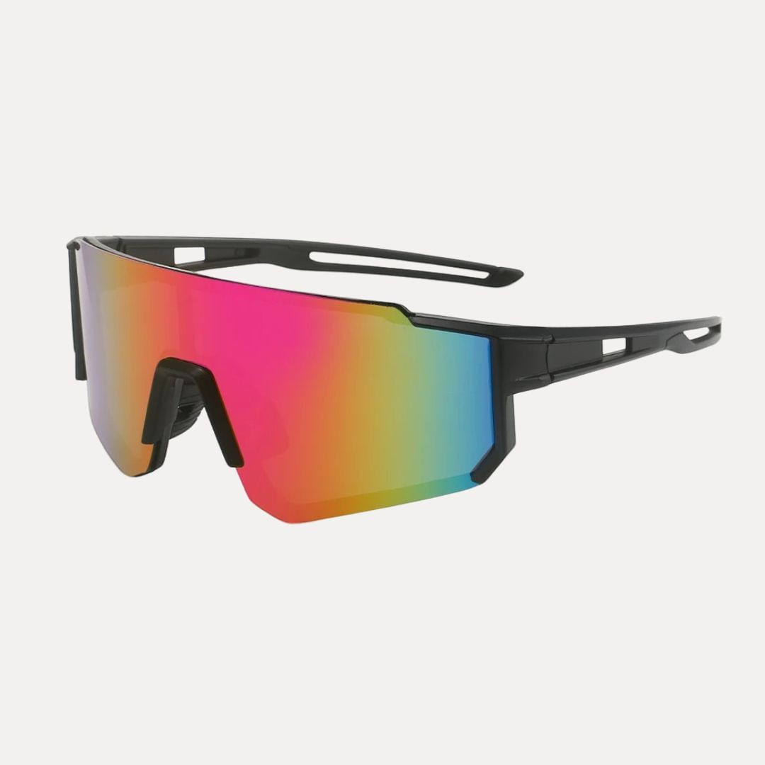 Windproof cycling sunglasses with polarized lenses, UV protection, and aerodynamic lightweight frame