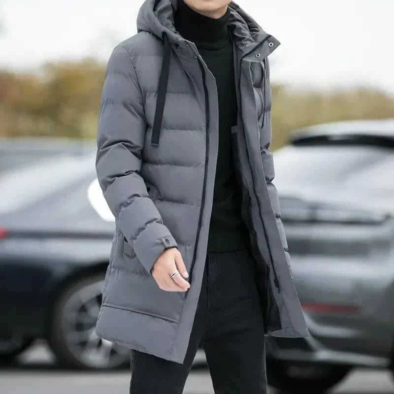 Black longline Titan Parka™ heavy-duty winter coat with maximum insulation and urban style