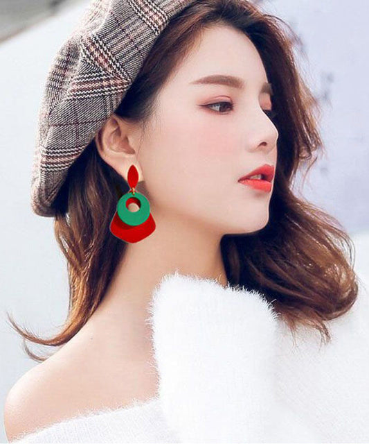 Boucles d'oreilles pendantes en alliage acrylique et argent sterling pour femme - Wavlynn