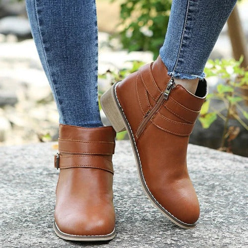 Women's mid-calf boots with side-zip closure, sleek silhouette for everyday refined style