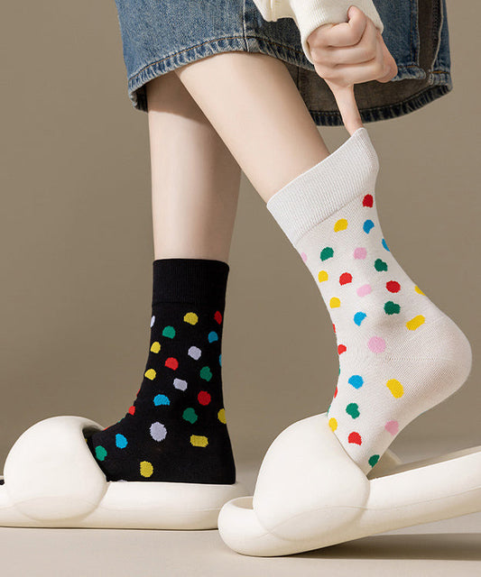 Chaussettes mi-mollet respirantes en jacquard pour femme, collection automne - Wavlynn