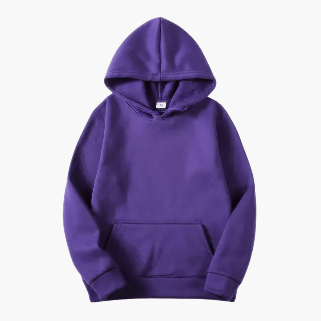 Hunter men's solid long sleeve hoodie relaxed fit with oversized hood for casual outdoor wear