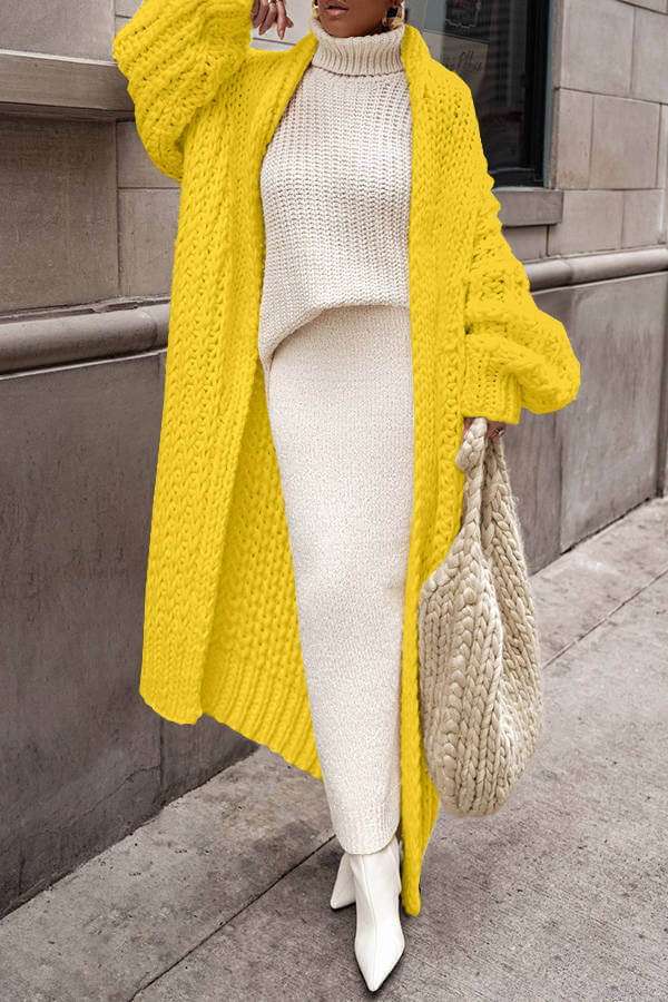 Ruby winter knit two-piece set women cozy cardigan ensemble polished layering coordinated knitwear