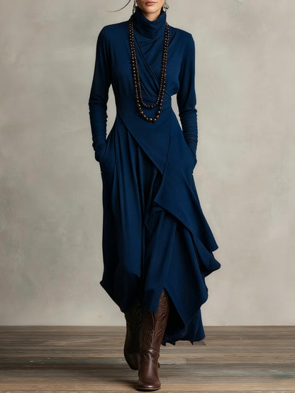 Elegant floral maxi dress with waist-defining silhouette and flowing feminine cut for effortless style