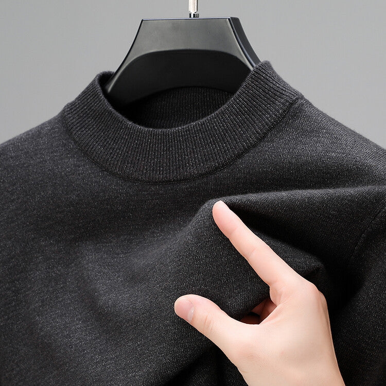 Slim fit pure cashmere sweater with ribbed detail in neutral tone for everyday luxury wear