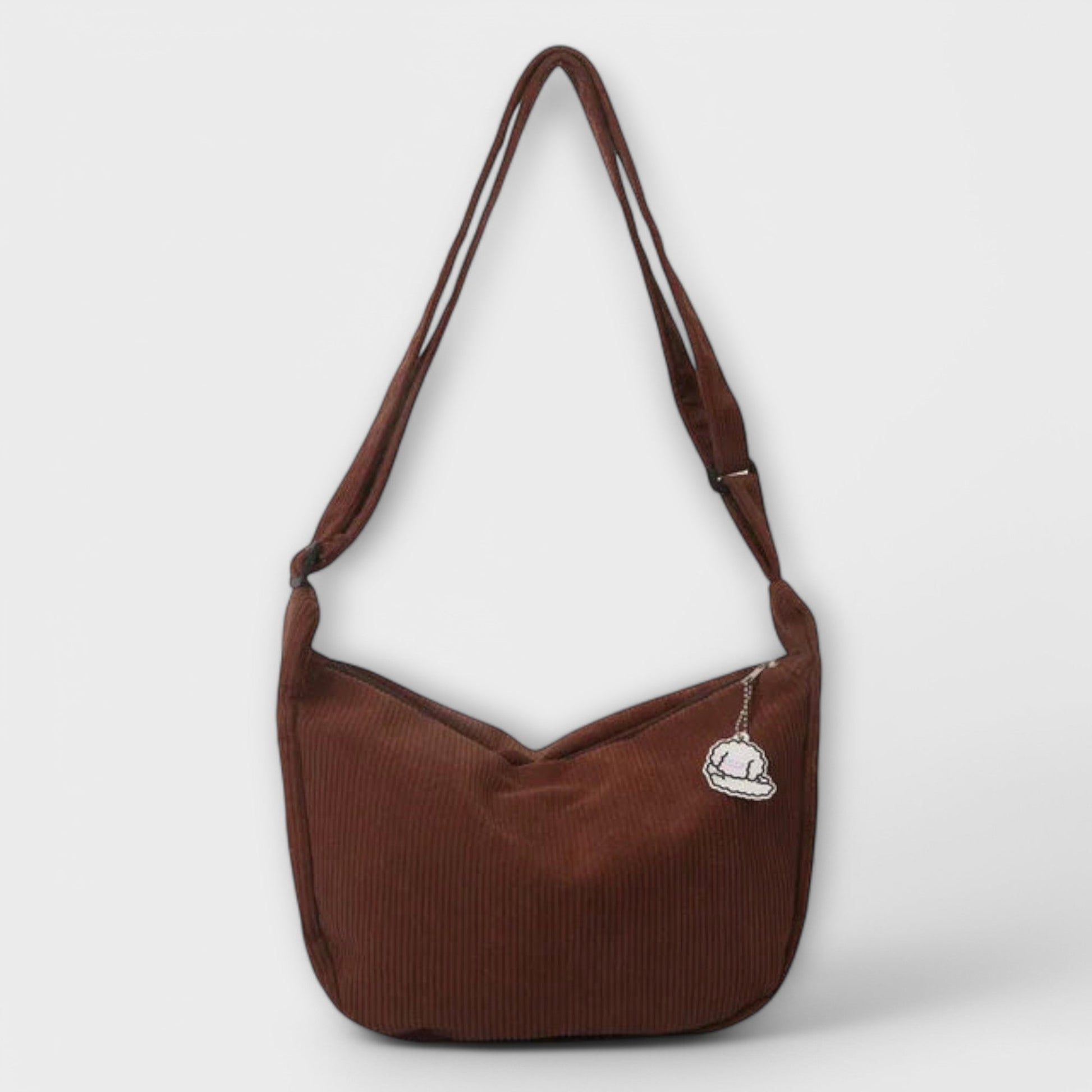 Ingrida structured shoulder bag in elegant silhouette with soft shape and functional strap
