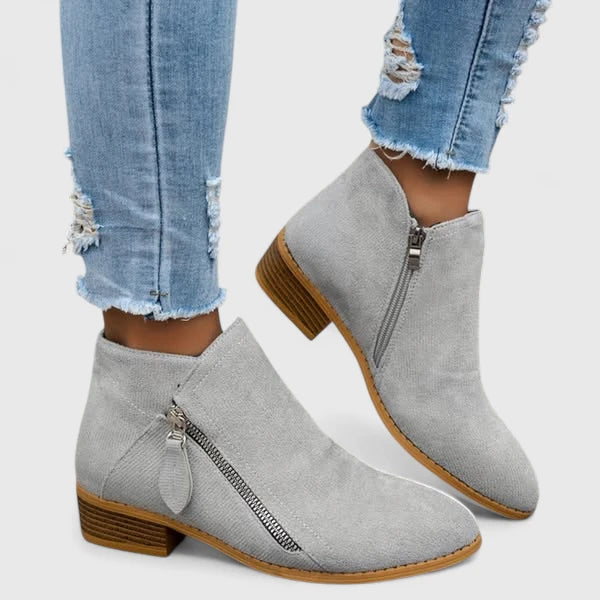 Ainsley comfort ankle boots in classic neutral tones with cushioned support and timeless silhouette