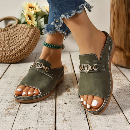 Women's flat adjustable sandals with feminine straps and cushioned arch support for all-day comfort