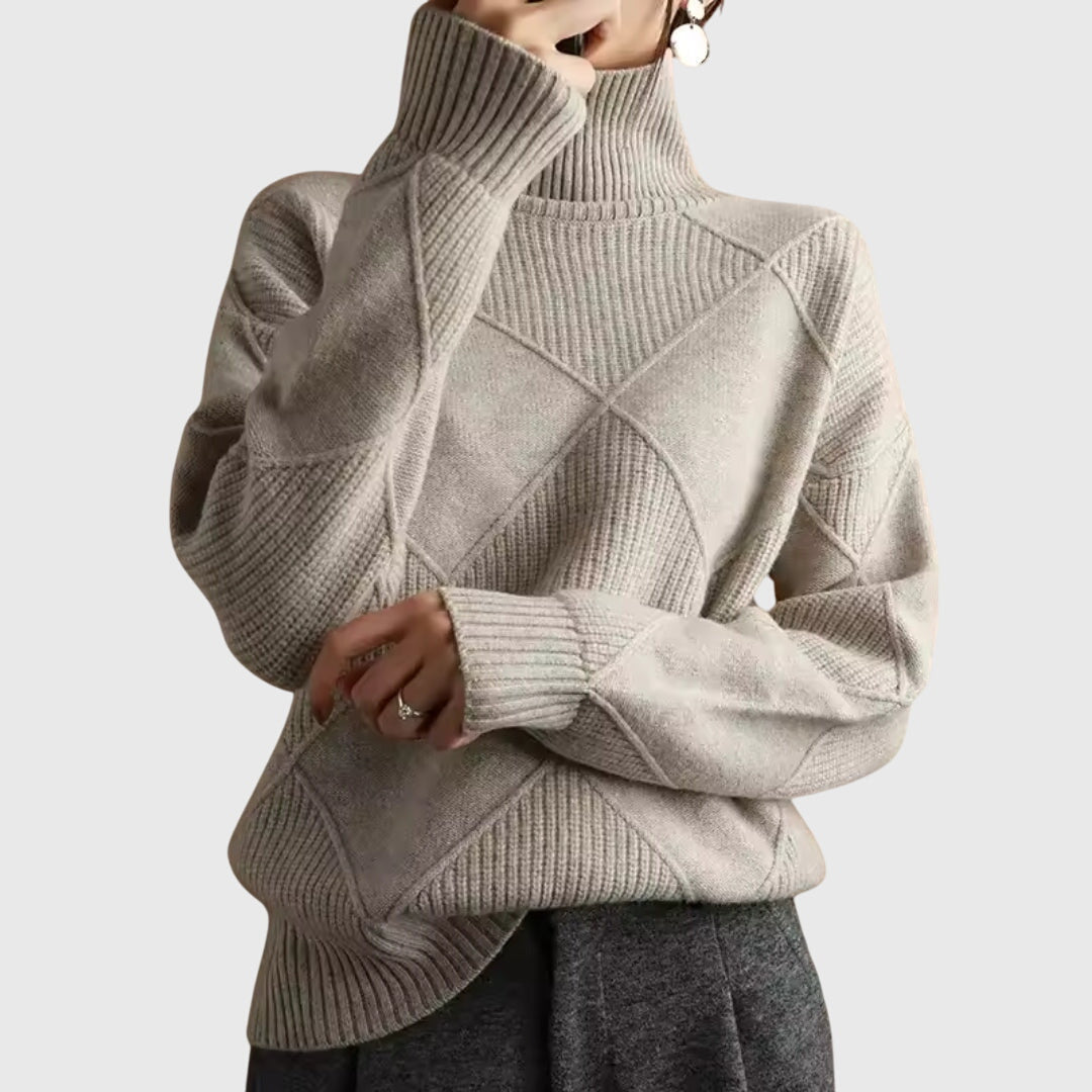 Avery classic turtleneck sweater cozy chic high-neck design perfect for layering