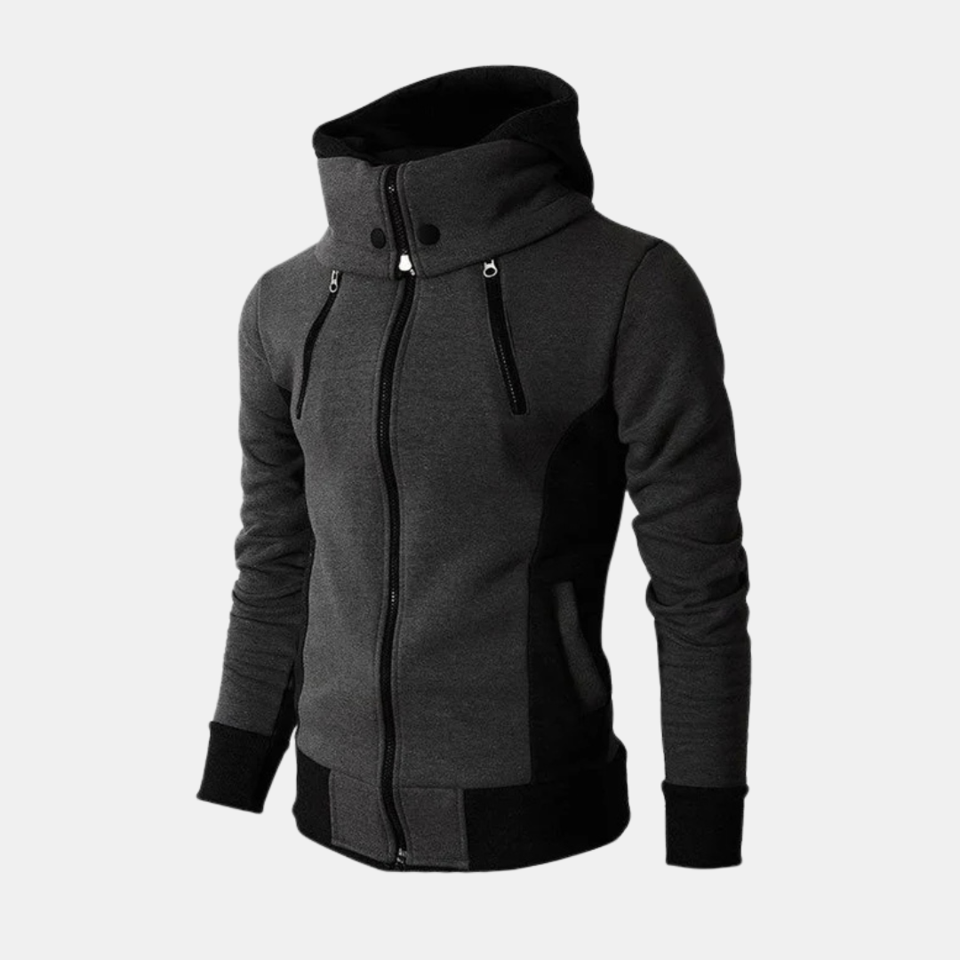 Dorian sport jacket black insulated slim-fit urban performance jacket with minimalist design