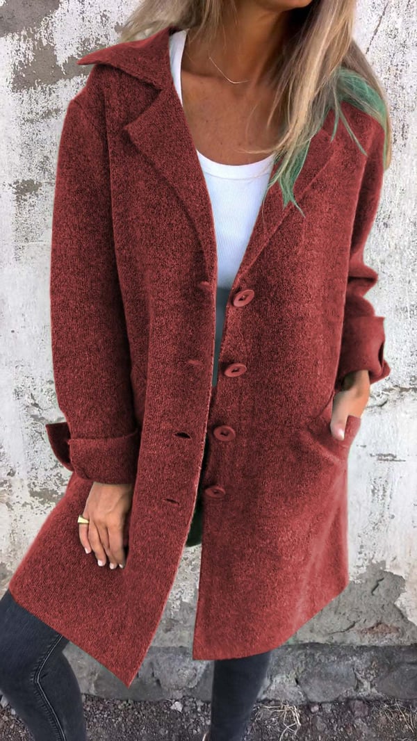 Margaret button-down jacket in neutral felt-like texture, lightweight quilted finish, structured modern outerwear