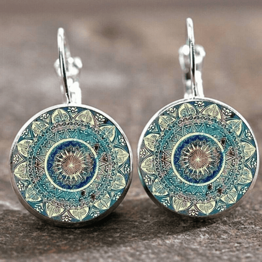 Zenara™ | Vintage Rounded Mandala Earrings - WAVLYNN