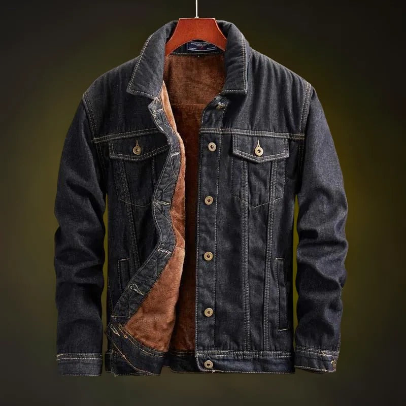 Blue Aureon 1982 denim jacket with soft interior lining, versatile everyday street style cut
