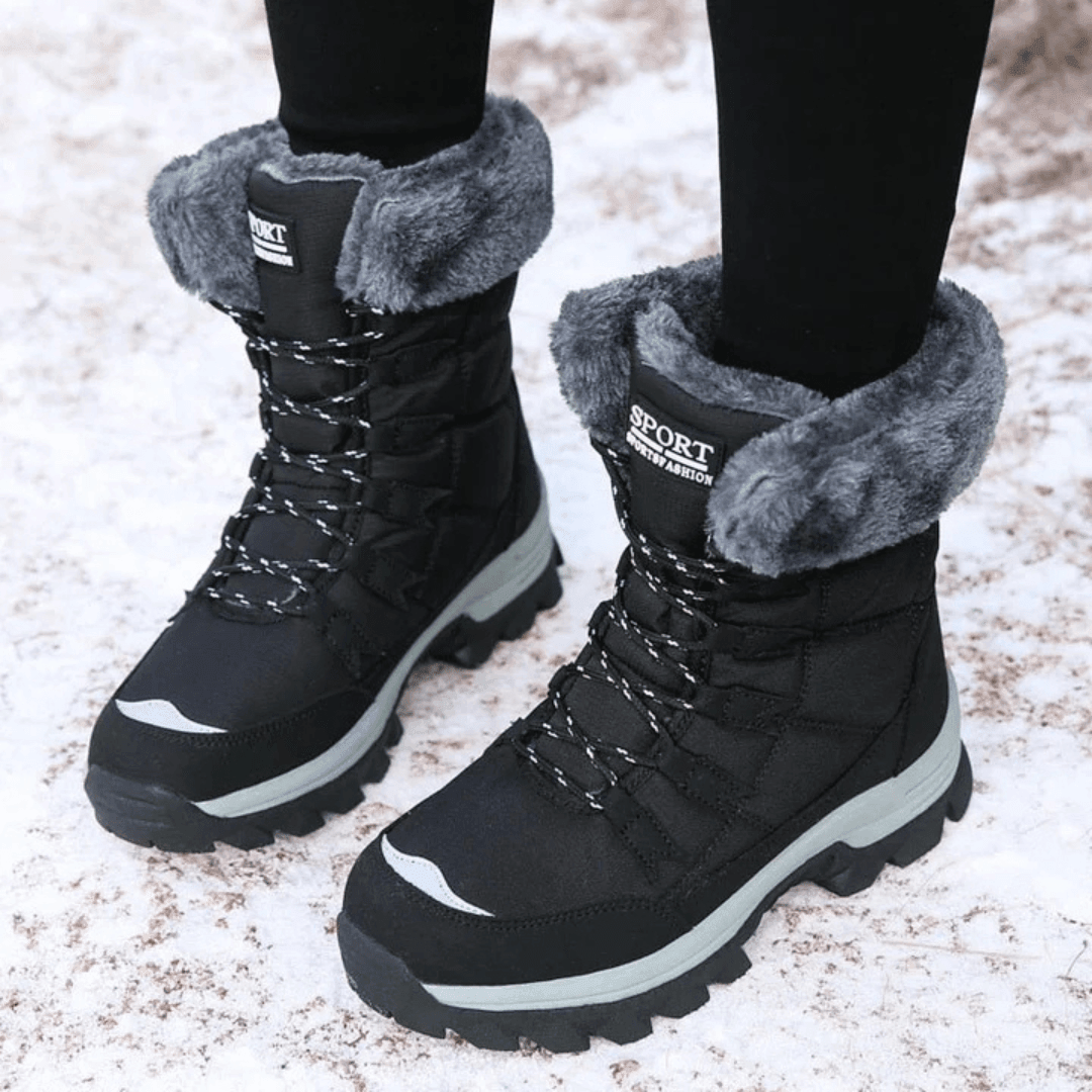 SnowLuxe waterproof winter boots warm insulated lug sole snow-ready stylish cold weather footwear