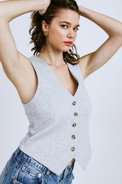 Bettina women's elegant layering vest polished silhouette refined everyday versatile style