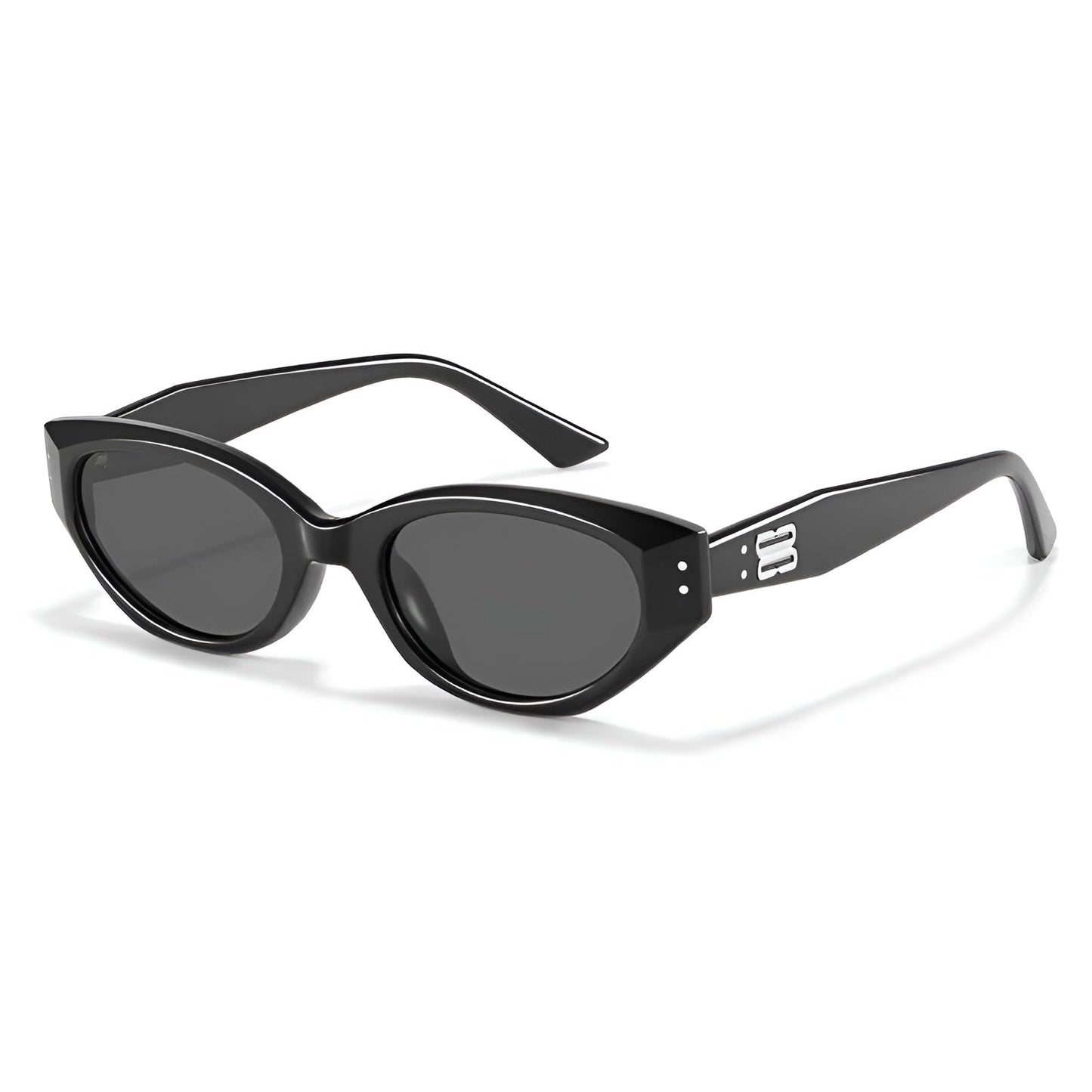 Rome polarizing cat-eye sunglasses with polished finish and UV400 triacetate lenses for chic modern style