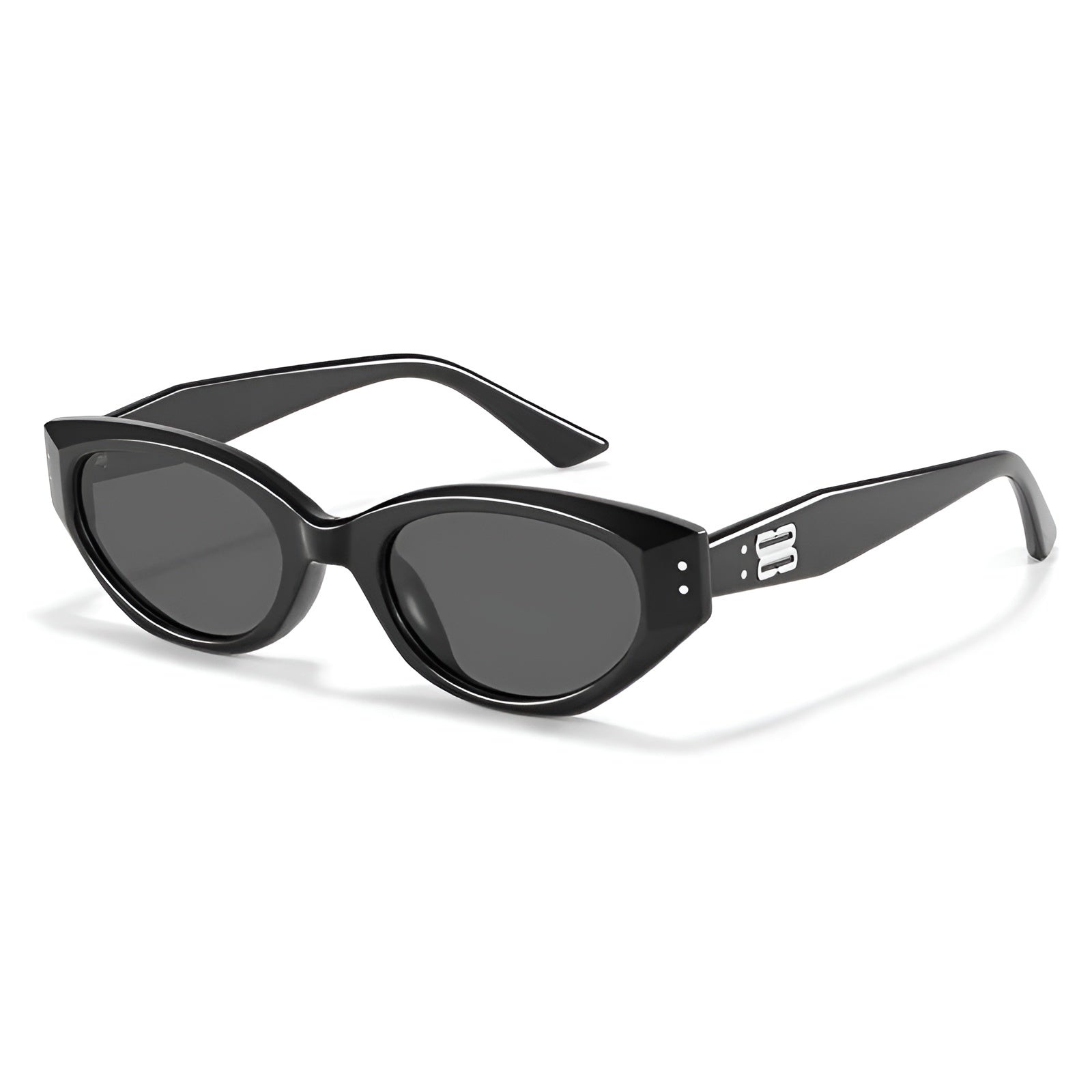 Rome polarizing cat-eye sunglasses with polished finish and UV400 triacetate lenses for chic modern style