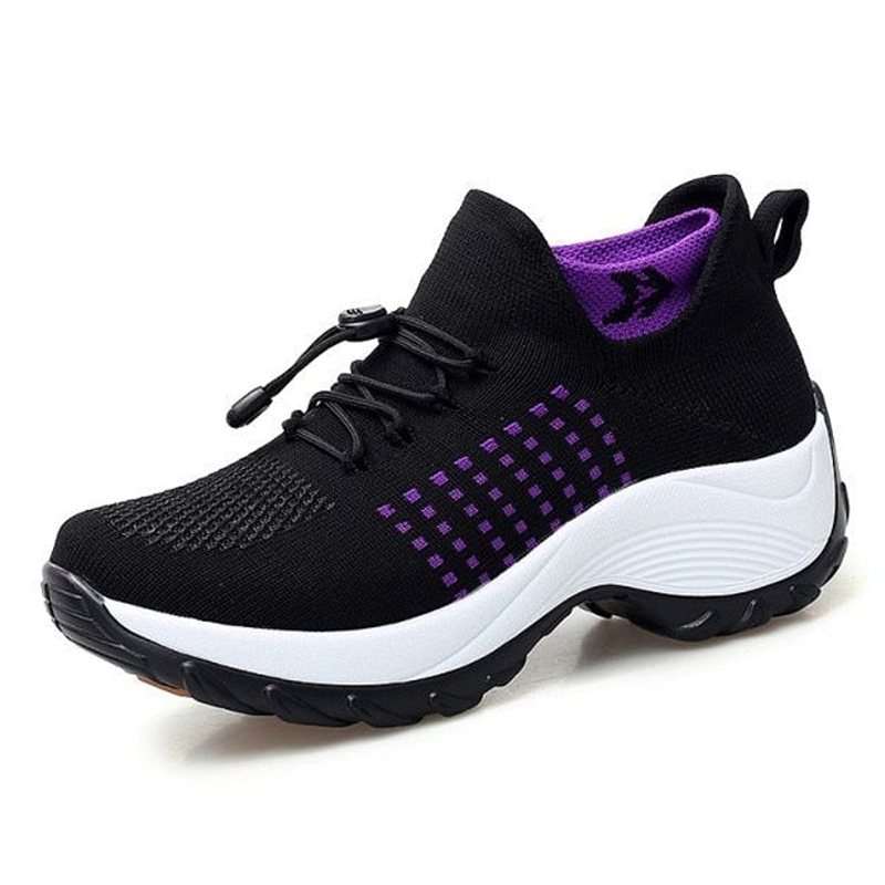 Women's orthopedic slip-on shoes in neutral tones with cushioned sole and ergonomic supportive fit