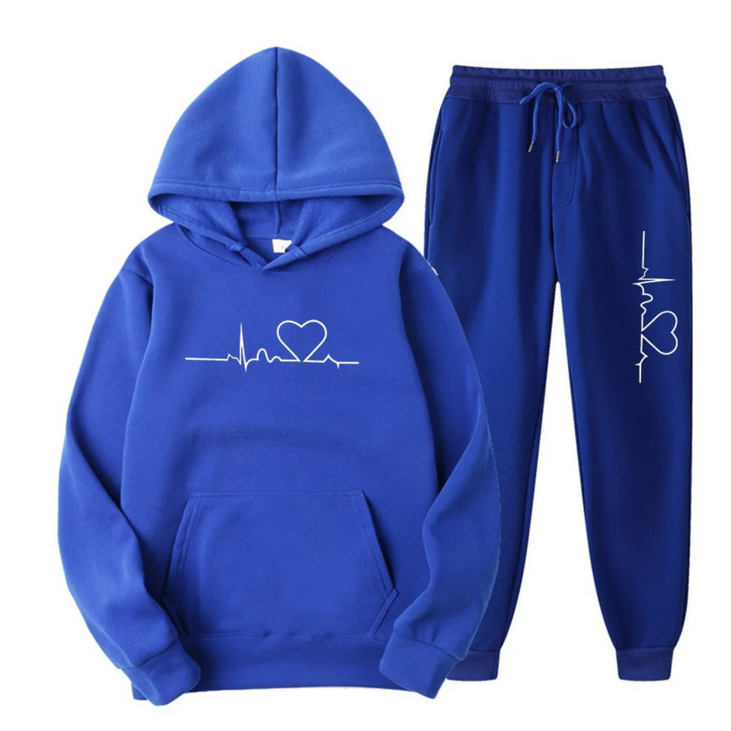 Women's relaxed two-piece lounge set in matching hoodie and jogger coord with casual chic silhouette