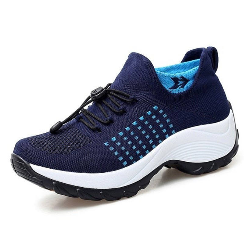 Women's orthopedic slip-on shoes in neutral tones with cushioned sole and ergonomic supportive fit