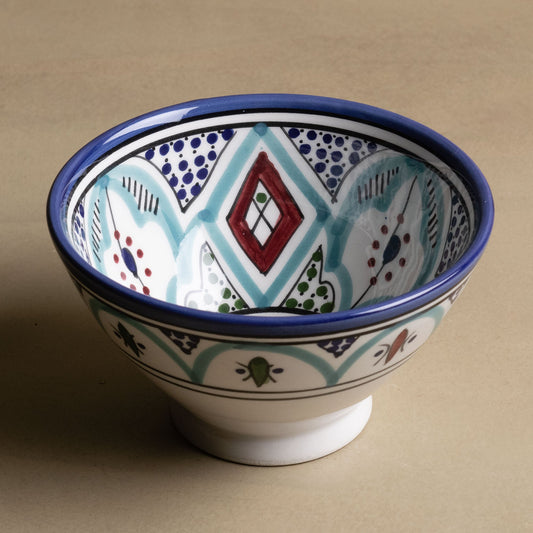 Fez Bowl Blue Green - Moroccan Dinnerware - Wavlynn