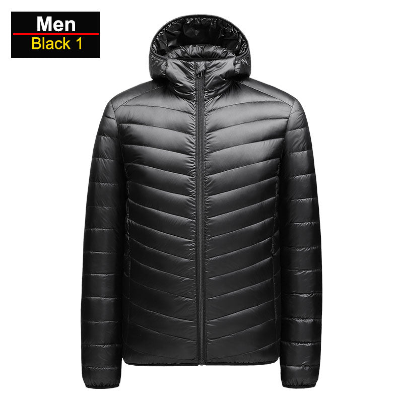 Men's ultralight packable puffer jacket windproof insulation compact winter outerwear for outdoor adventurers