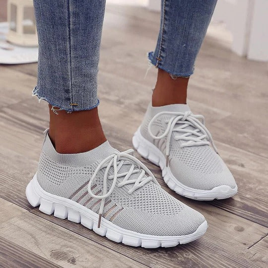 Wavlynn breathable lightweight athletic sneakers with cushioned insole and elevated heel for everyday wear