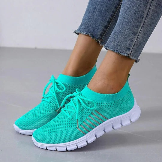 Wavlynn breathable lightweight athletic sneakers with cushioned insole and elevated heel for everyday wear