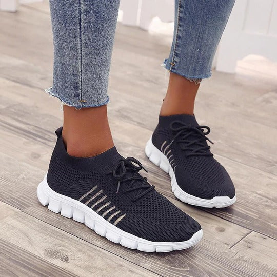 Wavlynn breathable lightweight athletic sneakers with cushioned insole and elevated heel for everyday wear
