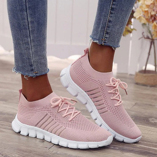 Wavlynn breathable lightweight athletic sneakers with cushioned insole and elevated heel for everyday wear