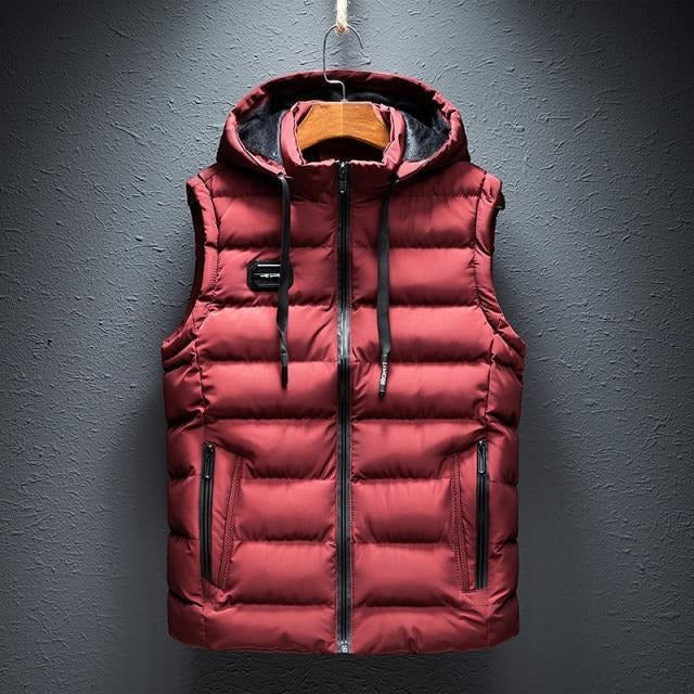Casual hooded vest sleeveless layering piece in neutral tone, versatile everyday style with core warmth