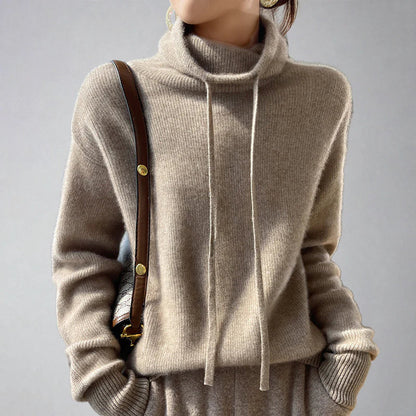 Wavlynn Caitlyn women's slouchy fit turtleneck pullover sweater cozy knit winter layering essential