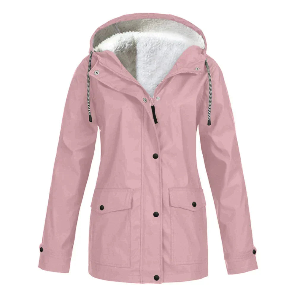 Women's fur-lined parka jacket Kaitlyn by Wavlynn, insulated winter coat with cozy hood trim