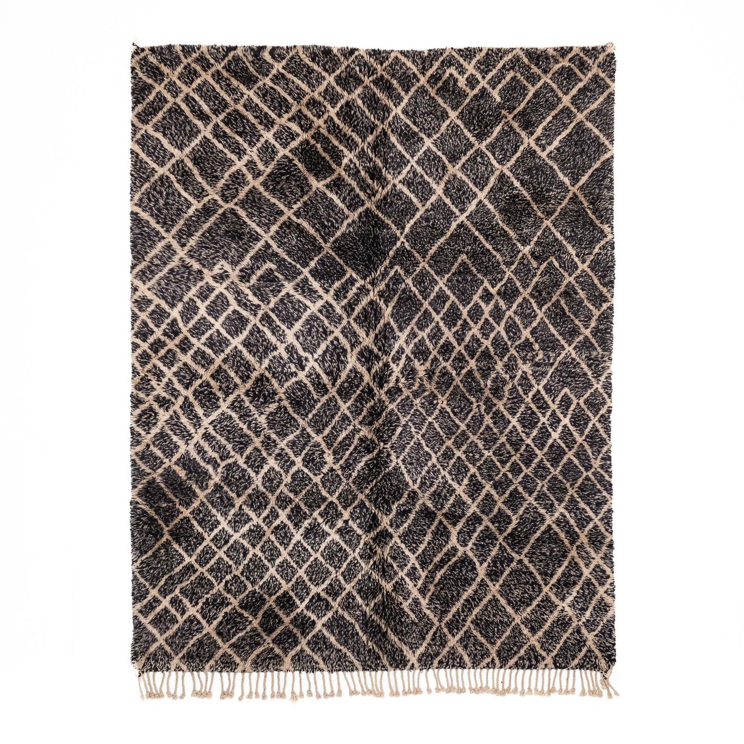Dark Emperador - Luxury Shag Moroccan Rug - Wavlynn