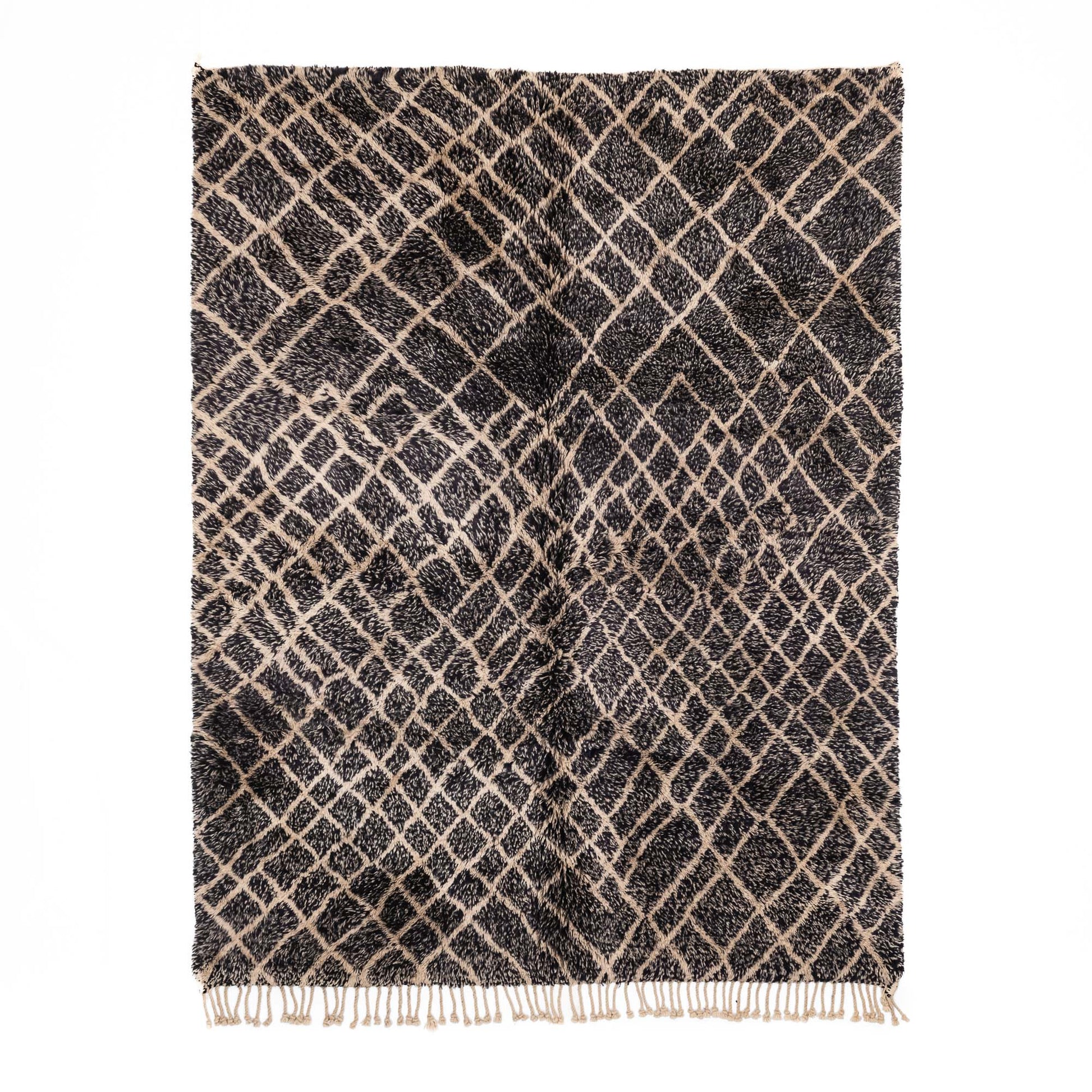 Dark Emperador - Luxury Shag Moroccan Rug - Wavlynn