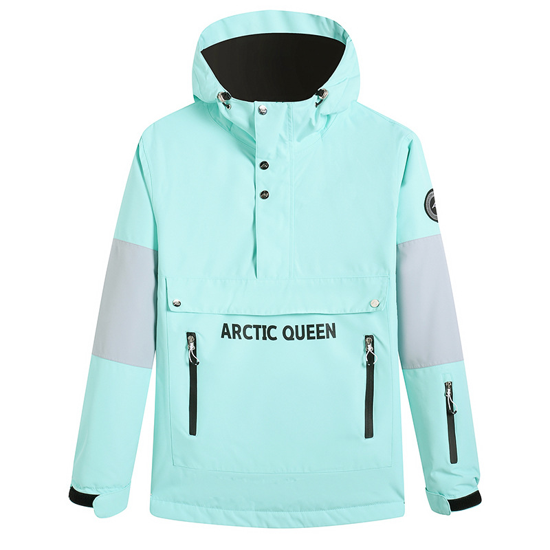 Women's windproof water-resistant ski hoodie relaxed fit half-zip hood by Nordisk-Flair