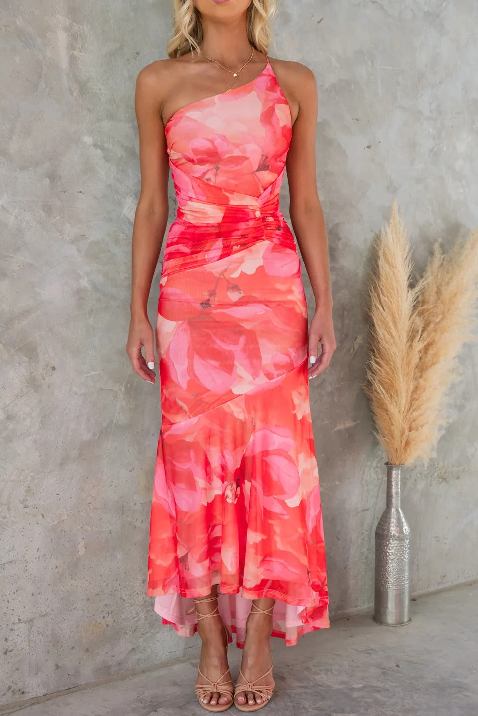 Margaux women's pleated evening dress in elegant silhouette, perfect wedding guest flowy summer style