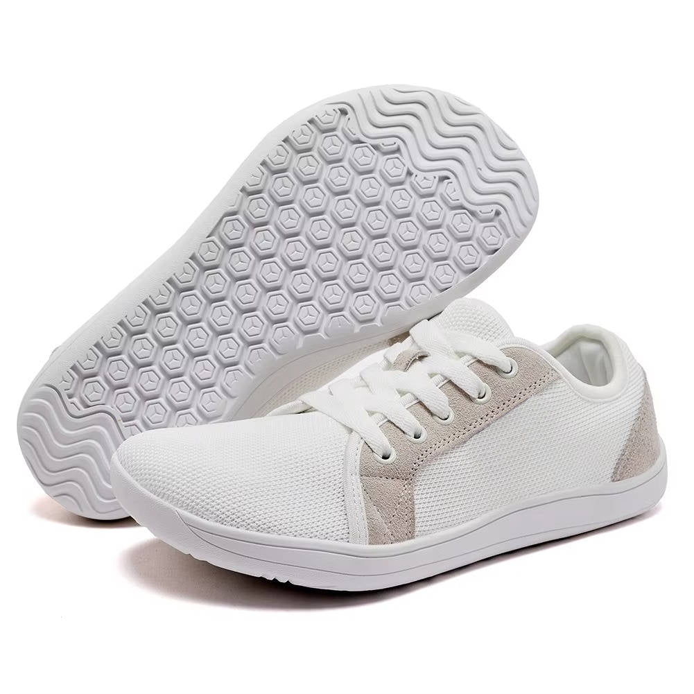 Minimalist barefoot shoes wide toe box zero drop neutral tones lightweight flexible sole natural fit