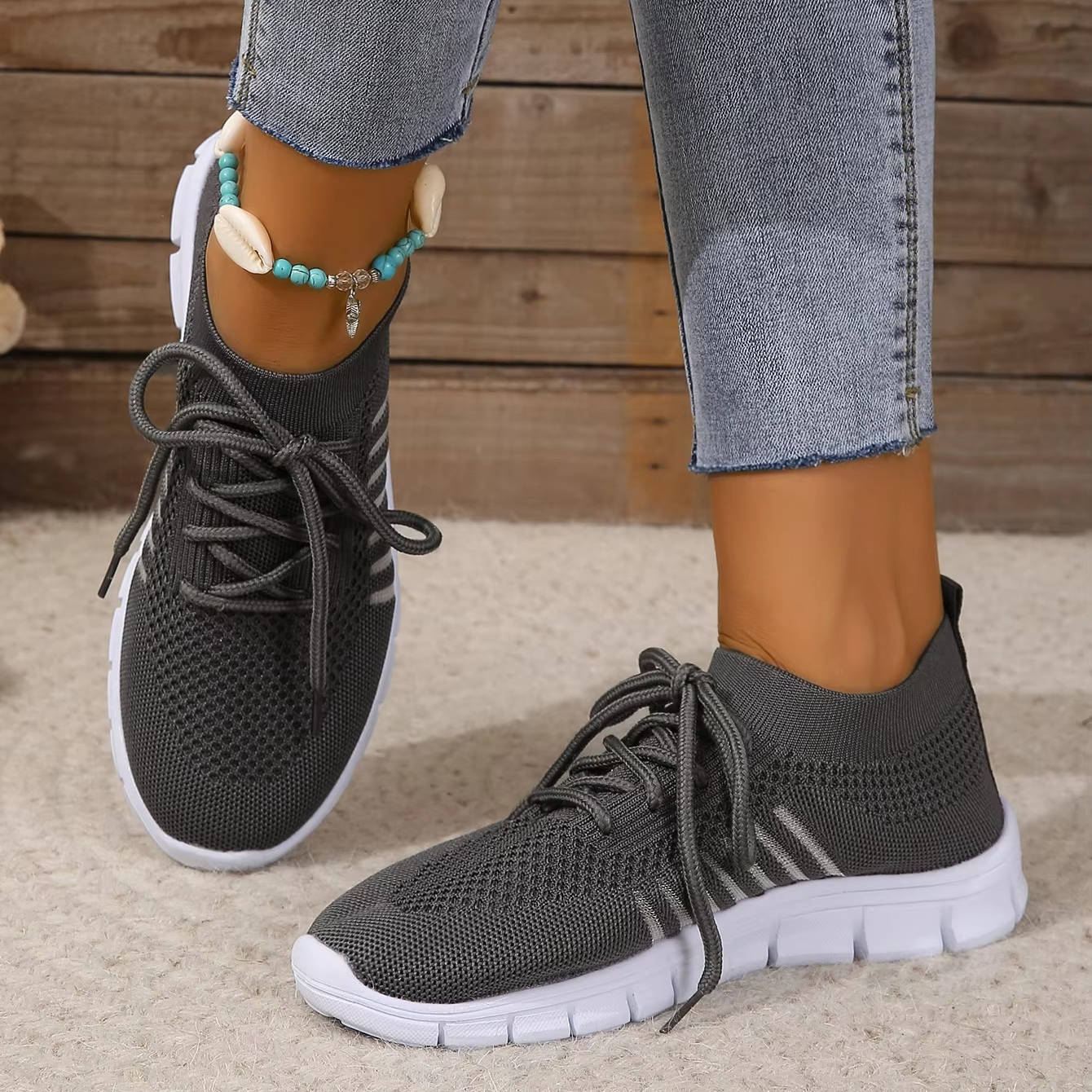Neutral comfort breathable sneakers with comfort support, lightweight mesh upper for all-day comfort