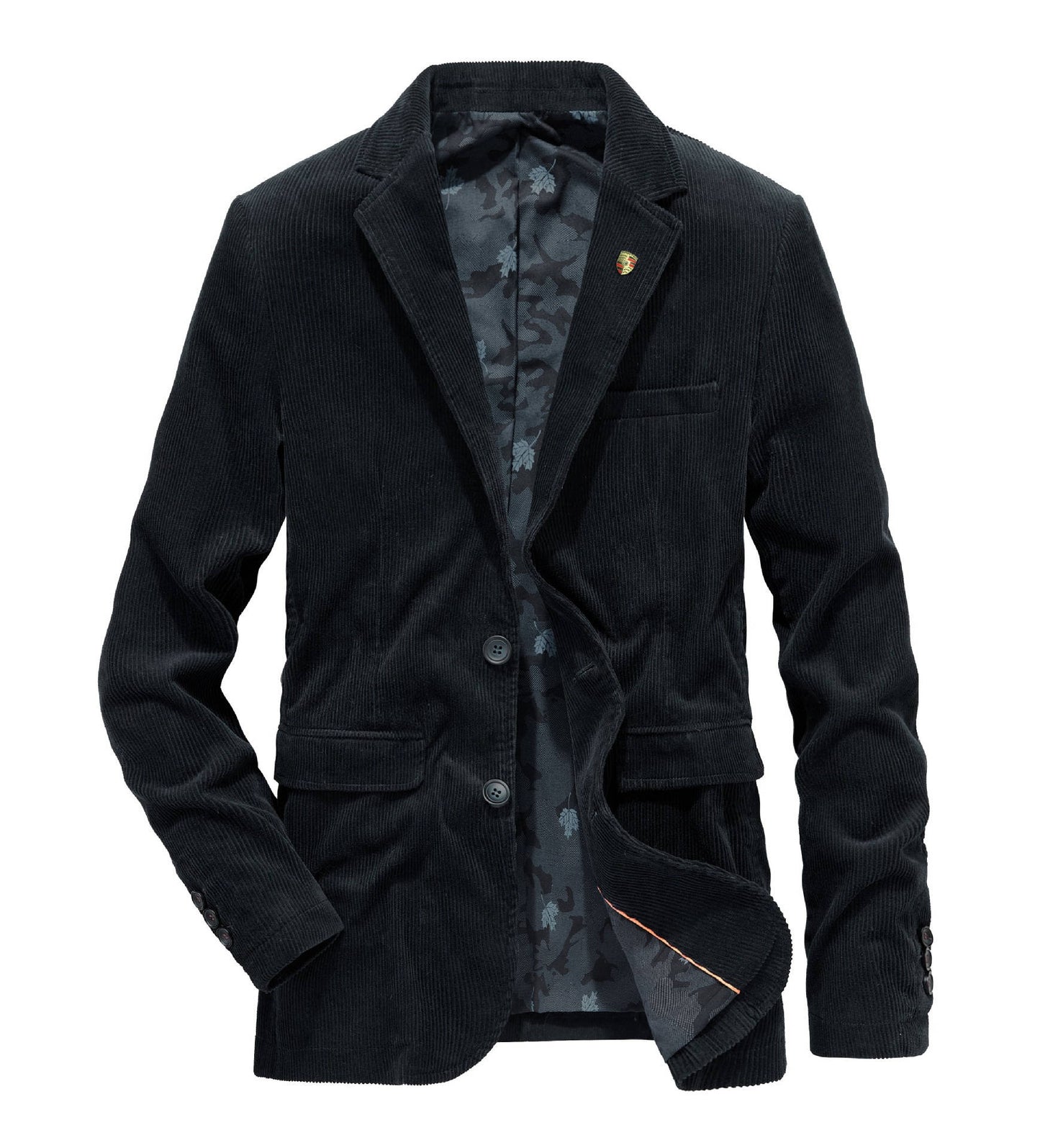 Men's brown corduroy blazer jacket smart casual slim fit with premium cotton fabric for office wear