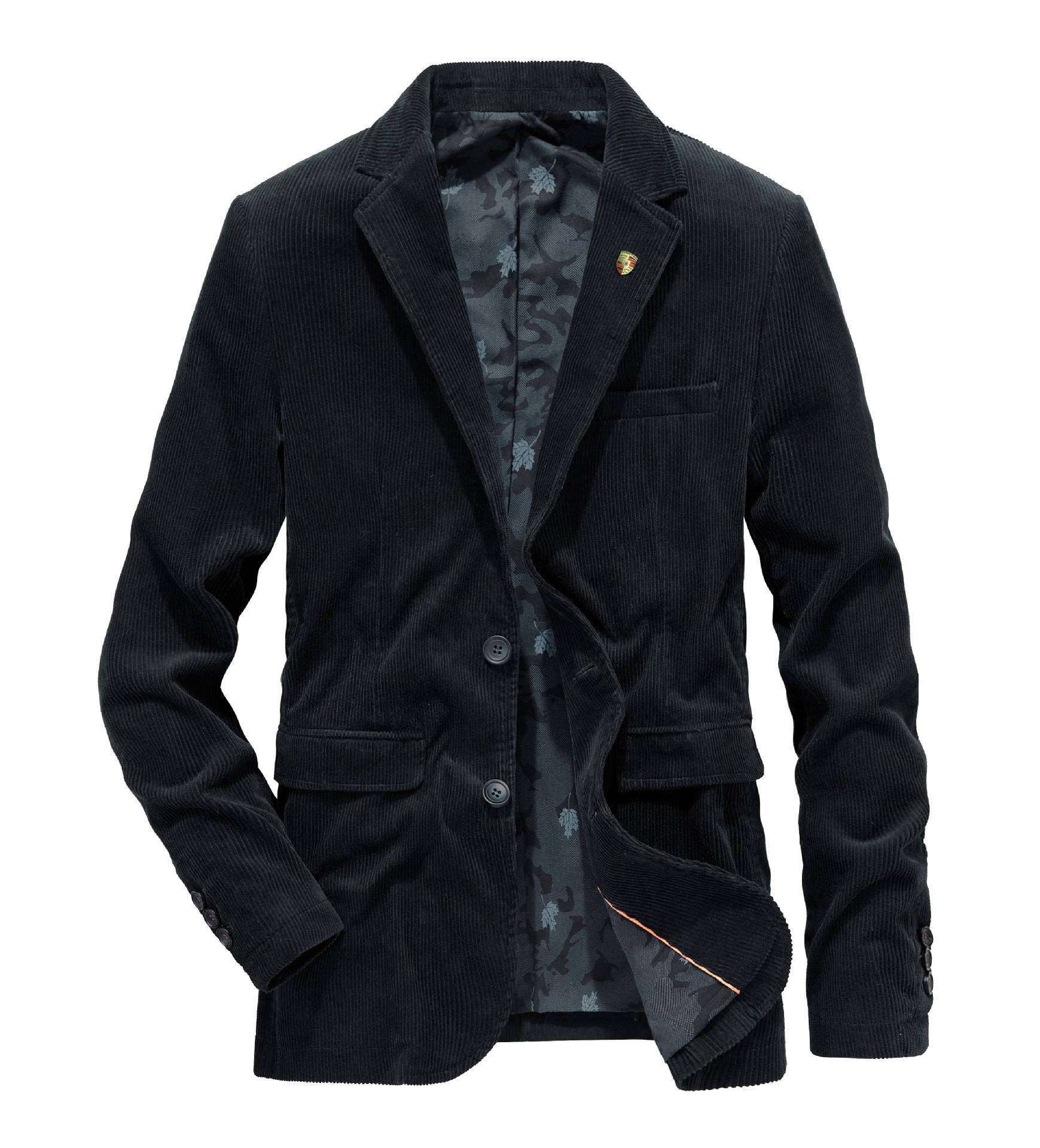 Men's brown corduroy blazer jacket smart casual slim fit with premium cotton fabric for office wear