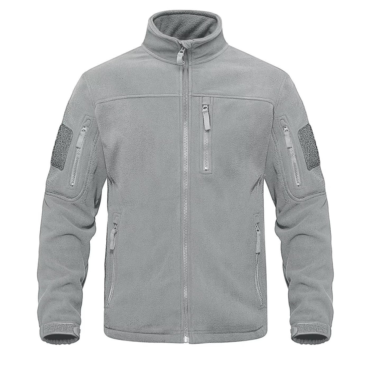 Men's lightweight full-zip fleece jacket premium microfiber warm outdoor casual layer