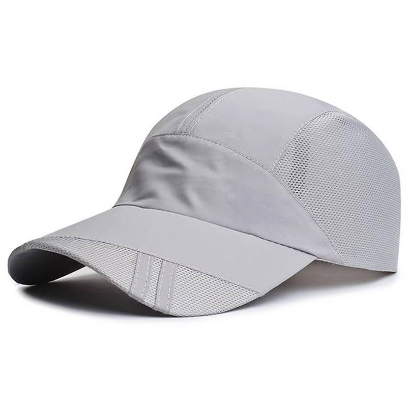 Men's adjustable sports cap with breathable mesh panels, moisture-wicking fit for outdoor activities