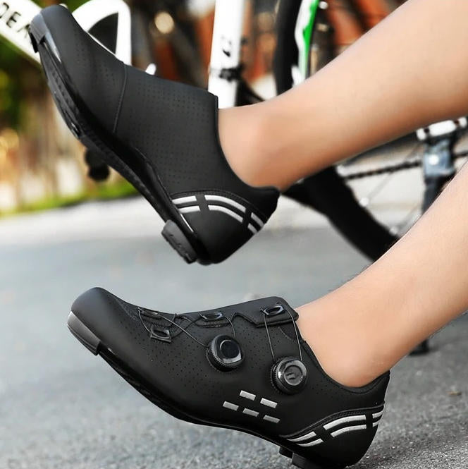 Wavlynn men's lightweight road cycling shoes black dial fit system breathable carbon outsole