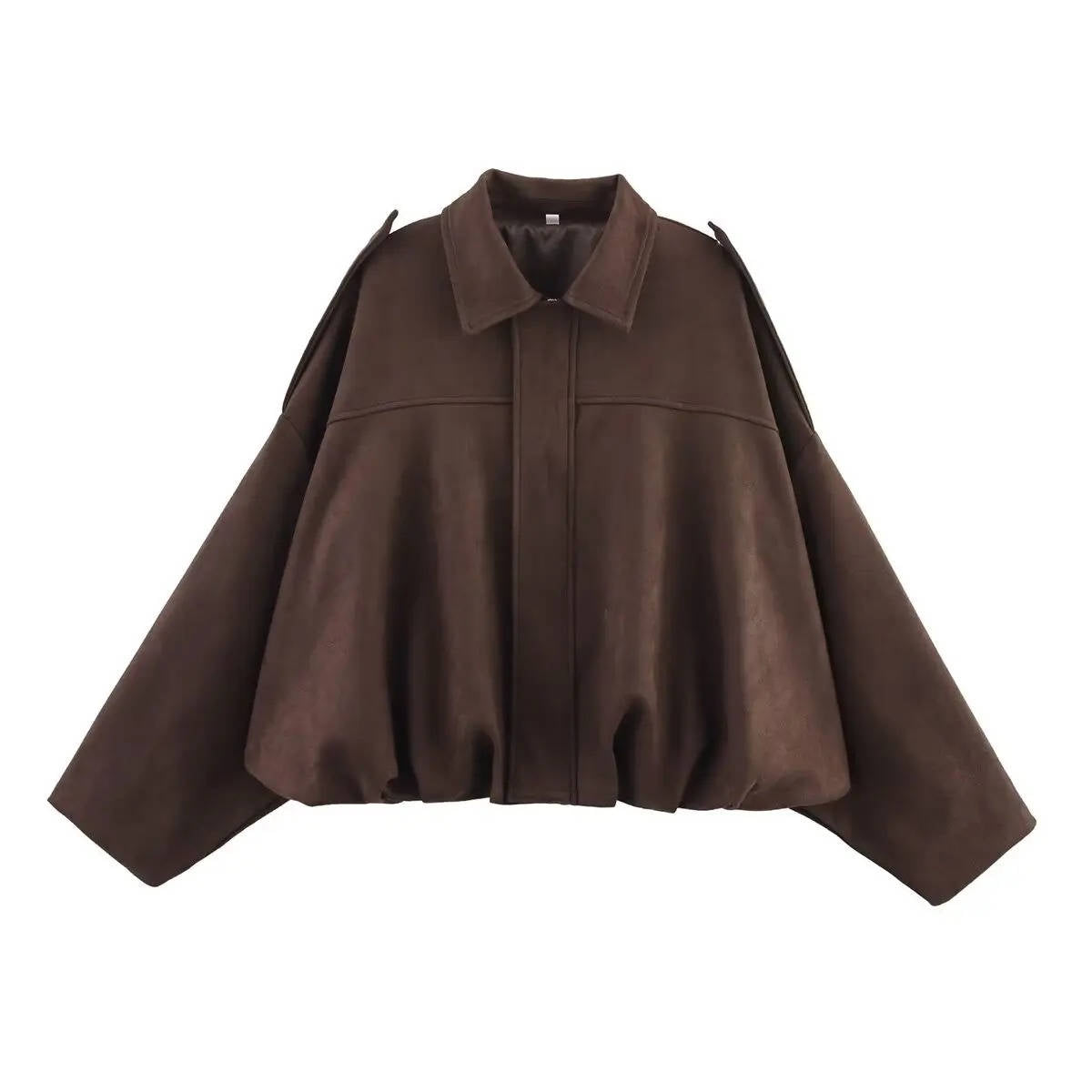 Women's olive cropped jacket with collar, modern bomber silhouette for versatile urban day-to-night wear