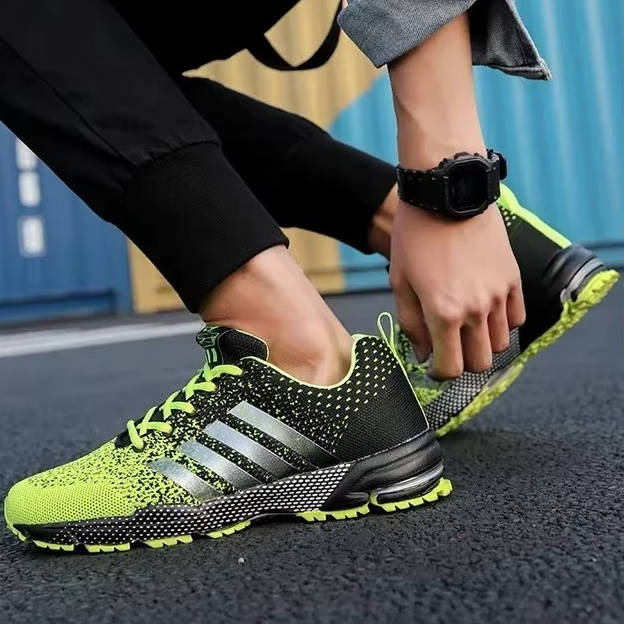 Men's lightweight breathable mesh running shoes cushioned comfort for daily training by Wavlynn