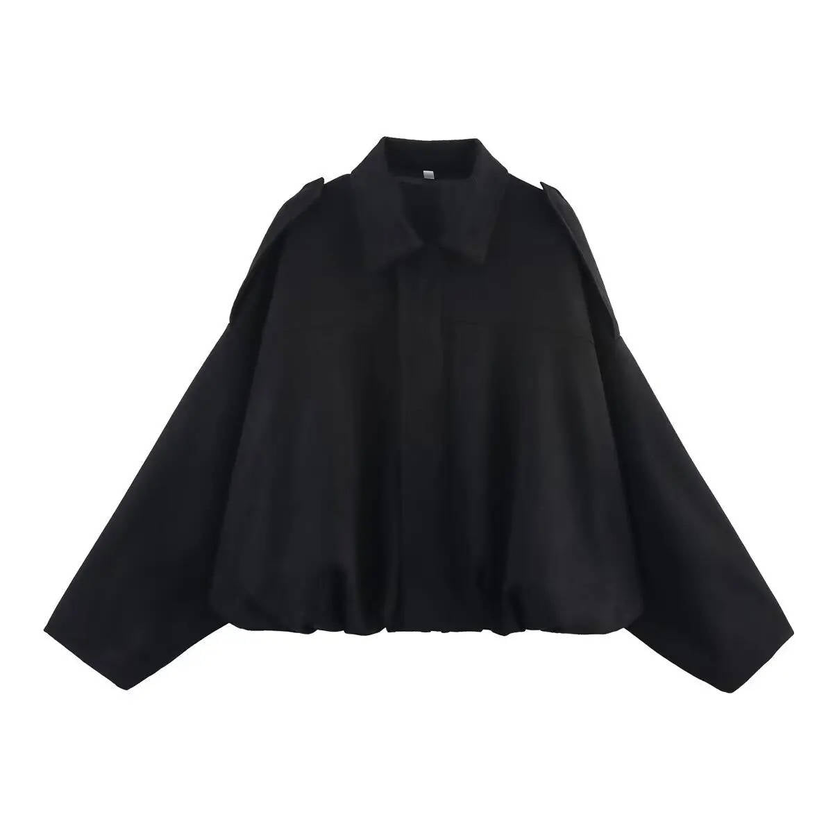Women's olive cropped jacket with collar, modern bomber silhouette for versatile urban day-to-night styling