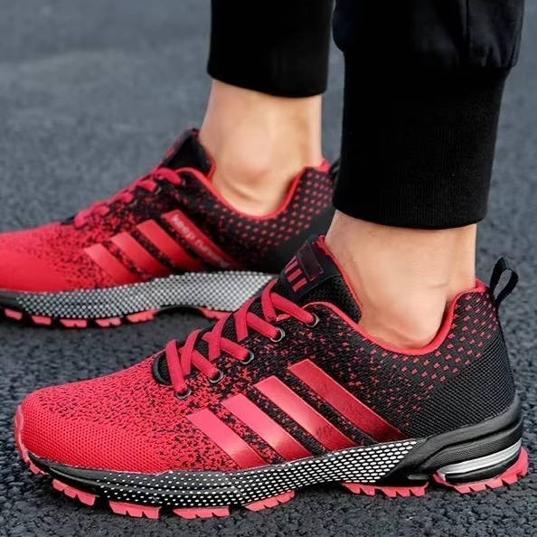 Men's lightweight breathable mesh running shoes by Wavlynn, cushioned sole, sock-like fit for daily runs